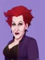 Placeholder: Portrait of a 30 year old strange witch like Bette Midler