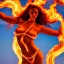 Placeholder: woman made of fire, fire angel, fire clothes, full body portrait, long flowing hair, only wearing bikini made of fire, highly detailed, real life photo, photo quality, extremely detailed, high quality, standing in fire, highly detailed