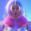 Placeholder: A portrait of a crystalised blue pink extraterrestrial, gold, diamonds, sunny background, atmospheric, realistic, unreal engine, 8k. Cinematic lighting, octane render.