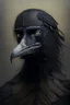 Placeholder: Portrait of human-crow hibrid