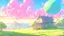 Placeholder: A cute and soft pastel coloured video game concept art of a little fantasy farm, farm house, fences, farm crops, islands in the sky, bubbles, fluffy trees, water, soft pastel colours, colorful hues, intriguing, peaceful and serene, good lighting, eye catching, rounded, by makoto shinkai and thatgamestudio, artstation