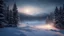 Placeholder: fir forrest scenery, heavy mist,valley,creek,forest,christmas ,tree,,nature,night,snow,fir tree,high-quality photograph,zeiss prime lens, bokeh , high detail, smooth render, unreal engine 5, dust effect, vivid colors,night