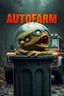 Placeholder: DIRTY CUTE HOT EUROPEAN Oscar the AUTOFARM Grouch SESEME ST CHARACTER IN LARGE BALL INSIDE LADY,GARBAGE TRASH BIN, side profile, "GARBAGE TRASH BIN IN FRONT" man in super blackscary (((((autofarm)))))) TITLE in movie poster movie style horror look. as five headed mouth open, rough teeth, turn head around, landrover crash in background(&*&*^%$^#%$#%$^%$#^#$#^%#$^$#