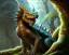 Placeholder: mdjrny-v4 style, photorealistic dragon, sharp scales, insanely detailed, symmetrical glowing eyes, intricate, bright iridescent highlights, art nouveau, volt lighting, atop a mountain crag, ultra high definition, NVIDIA Iray render, volumetric illumination, by argerm inspired by Tod Lockwood and Bob Eggleton, black dragon