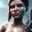 Placeholder: a Photorealistic dramatic hyperrealistic lara croft cyberpunk paint, big breast, big eyelash, borwn eyes, elegant, Artgerm, Beautiful dynamic,shadows,Artstation,concept design art,Octane render,8K, bw