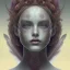 Placeholder: Portrait of beautiful girl, face dept of field,face shining, plant, metal, feathers,central weight average, CWA Dryad, fae, sidhe, ominous, nature, plants, wildflower sparkle,wildflower 3d view, facepaint, dnd character portrait, intricate, oil on canvas, masterpiece, expert, insanely detailed, 4k resolution, retroanime style, cute big circular reflective eyes, cinematic smooth, intricate detail , soft smooth lighting, soft pastel colors, painted Renaissance style,sharp fucus, bokeh,macro lens,