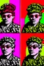 Placeholder: cultural revolution in the England in the style of andy warhol