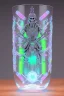 Placeholder: Futuristic Neon crystal skeleton samurai smoke glass fire water