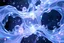 Placeholder: Hypnotic translucent 3D fractal geometry evolving between fluid organic and precise geometric forms, iridescent glass with inner glow and suspended bubbles, smooth random translucent elements against a galaxy background, cinematic g