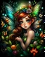 Placeholder: enchanted cute fairies , black backwornd, adult book cover