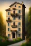 Placeholder: Prompt: two-story house in Italy made of musical notes