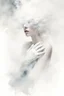 Placeholder: White smoke artistically takes the form of gloves by Ryohei Hase, Agnes Cecile, Raymond Swanland, Anne Bachelier, pastel smoky texture in hues of tranquility, an embodiment of minimalism with a stroke of simplicity, evoking serenity against a backdrop, white shimmering, fantasy art, backlit