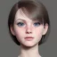 Placeholder: potrait girl look beautiful, eyes like ocean blue, short hair, smile, 8k, rtx, eyebrows like serious, facing left, real, cute, angry expression, tsundere, hyper realistis, details, color schema aesthetic