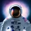 Placeholder: Astronaut, outer space, moon, stars, spaceship, beautiful, black, blue, purple, pink, masterpiece, expert, 8K, hyperrealism, sharp focus, cinematic lighting