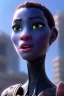 Placeholder: portrait,beautiful african robot, post-apocalyptic in a cyberpunk city, realistic, intriacte detail, sci-fi fantasy style, volumetric lighting, particales,highly detailed,cinamatic, deep