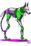 Placeholder: Wolf biotic robot drawn in the style of Evangelion