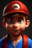 Placeholder: young realistic super mario