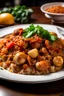 Placeholder: A plate of jambalaya: Jambalaya is a classic Creole dish made with rice, meat, and vegetables. It’s a staple of Creole cuisine and would be a great addition to any Creole restaurant menu.