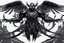 Placeholder: Symbiote Cyber Machine crow in 8k anime realistic drawing style, black wings, close picture, apocalypse, intricate details, highly detailed, high details, detailed portrait, masterpiece,ultra detailed, ultra quality