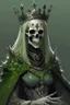 Placeholder: female lich with moss on her body