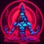 Placeholder: God shiva Demonic image in neon red color pallet