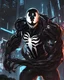 Placeholder: Venom mix with machine in solo leveling shadow artstyle, cyberpunk them, intricate details, highly detailed, high details, detailed portrait, masterpiece,ultra detailed,best quality