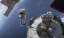 Placeholder: a astronaut repairing iss, a shot from far away