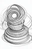 Placeholder: Outline art for coloring page OF SLINKY TOY WITH BOTH ENDS ON THE GROUND, coloring page, white background, Sketch style, only use outline, clean line art, white background, no shadows, no shading, no color, clear