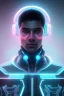 Placeholder: cyberpunk, head, men, portrai, tron