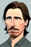 Placeholder: Christian Bale British actor cartoon 2d