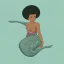 Placeholder: African mermaid with Afro