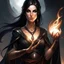 Placeholder: a powerful sorcerer, elder scrolls, female, pretty, attractive, hermaeus mora, black hair