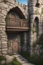 Placeholder: fantasy medieval wall with balcony