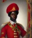 Placeholder: Negro Felipe, african, 1700's military red uniform, red headband