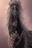 Placeholder: full Closeup portrait of a black horse wearing crown of flowers, smooth soft skin, soft lighting, detailed face, concept art, digital painting, looking into camera, hyper realistic with fine details