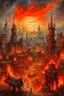 Placeholder: infernal city painting olép