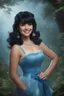 Placeholder: full color, full body portrait, smiling 18-year-old Betty Rubble with (((Black Hair))), (((blue eyes))), (((Blue ribbon in her hair))), 32k, UHD, Professional Photo -- Botany - Starry - Retro Pop - Dark Fantasy - Horror - Festive - Realistic - 32k, UHD, professional quality, 8 x 10 digital photograph