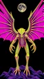 Placeholder: Winged Dingus in the style of Giger and Escher in Fluorescent Colors