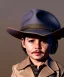 Placeholder: Johnny Depp toddler, full body, shoe, car, dramatic lighting, hyper realistic