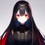 Placeholder: portrait anime vampire, long hair, red eyes, noble black robe, Blood, background Gothic castle, hyper detailed, intricately detailed, gothic, ambiguous lines image, flat dimensional style, flat lines, rough drawing --ar 2:3