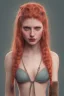 Placeholder: Woman ricci, cute, beautiful, orange hair, two braids, wild bangs, blue eyes, big eyes, freckles, long eyelashes, pink lipstick, thin lips, small nose, Gillian from Practical Magic, 8k resolution concept art portrait by Greg Rutkowski