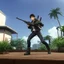 Placeholder: the jump with one gun in each hand iconic scene by John Woo (A Better Tomorrow, The Killer, Hard-Boiled) anime, DOA5LR by_Xnalara_Fanatic, Doppie_Nike_by_xDLGx (edited), Memento_Mori_Hotel_Room_by_Jhonny_Hebbert, House_Plants_by_Rondoe, SDTV_Touch_Remote_v2_by_Decan-Andersen