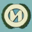 Placeholder: letter M, laurel wreath, roman style