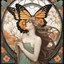 Placeholder: Alphonse Mucha-style image of a butterfly