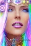 Placeholder: cosmic woman smile, admiral from the future, one fine whole face, crystalline skin, expressive blue eyes,rainbow, smiling lips, very nice smile, costume pleiadian, Beautiful tall woman pleiadian Galactic commander, ship, perfect datailed golden galactic suit, high rank, long blond hair, hand whit five perfect detailed finger, amazing big blue eyes, smilling mouth, high drfinition lips, cosmic happiness, bright colors, blue, pink, gold, jewels, realist, high commander