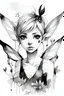 Placeholder: Watercolor black and white magic pixie