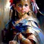 Placeholder: The warrior, by Melanie Delon and Anna Razumovskaya and Andrew Atroshenko Modifiers: oil on canvas beautiful high detail imperial colors child drawing