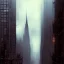 Placeholder: Artdeco Skyscraper ,Skyline, Gotham city,Neogothic architecture, by Jeremy mann, point perspective,intricate detailed, strong lines