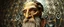 Placeholder: fish eye lense, master oil painting by Rembrandt, realistic rendering Portrait of the Apkallu sage who were sent by the god Ea to teach civilization to humanity before the flood. They were depicted as half-human and half-fish or bird, and were associated with wisdom, magic, and culture. blurred tile yin yang pattern background, brightened edges to give a sense of depth
