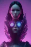 Placeholder: MCU Portrait, Front image, cyberpunk Asian woman rabbit mask, black pink color, latex dress, highly detailed, concept art, smooth, unreal engine 5, god rays, ray tracing, RTX, lumen lighting, ultra detail, volumetric lighting, 3d, finely drawn, high definition, high resolution.